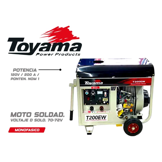 Motosoldador Diesel 200 Amp 120v Toyama
