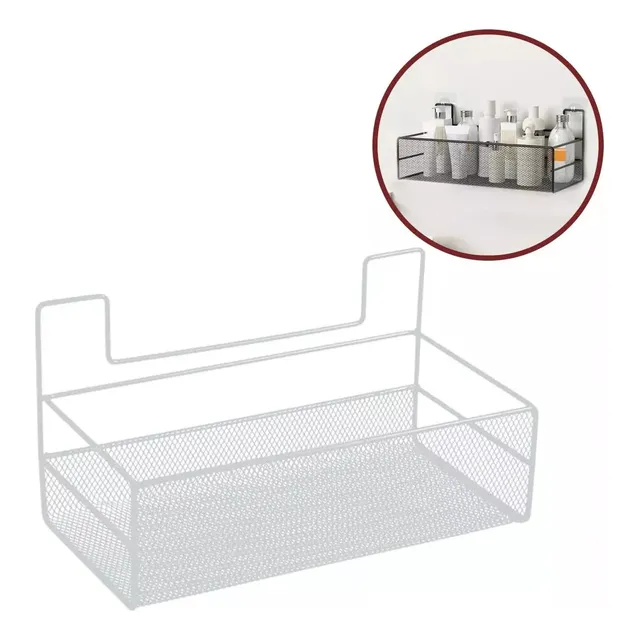Canasto Estante Organizador Baño Cocina Adhesivo Malla Acero