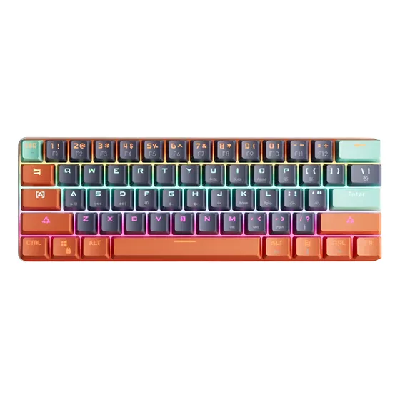 Teclado Mecánico Switches Rojo 61 Teclas Alámbrico Mucai