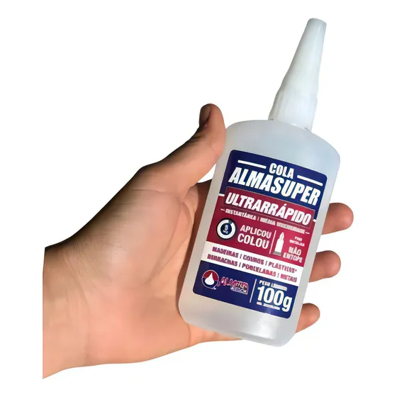 Cola Instantânea Almasuper 100g Adesiva Secagem Rápida