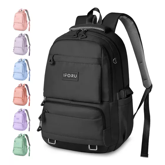 Mochila Escolar Viaje Bolsa Para Laptop 15.6 Hombres Antirrobo Negro Lforu Backpack-02 30l