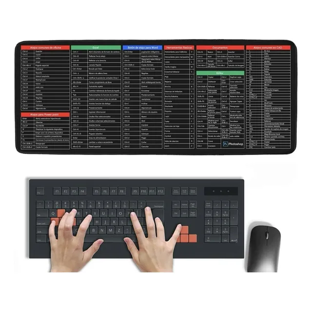 Alfombrilla Atajos Excel Mousepad Excel Español Trucos Excel