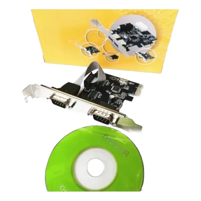 Tarjeta Pci Express 1x Con 2 Puertos Serial Db9 Rs232 Nueva