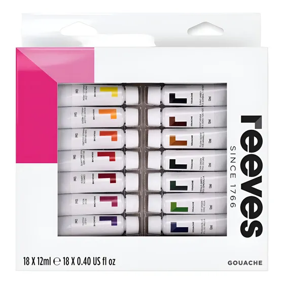 Set Gouache Tempera Reeves X 18 Colores - 12ml