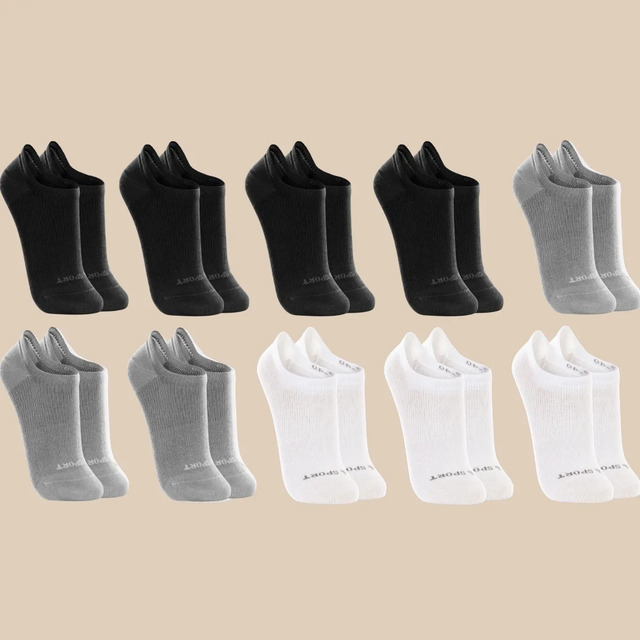 Kit 10 Pares De Meias Lupo Soquete Invisível Sport