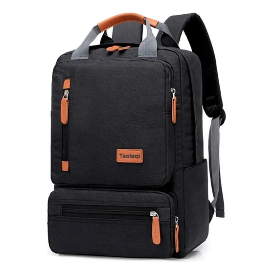 Mochila Urbana Impermeable Reforzada Bolsillos Laptop Unisex Color Negro