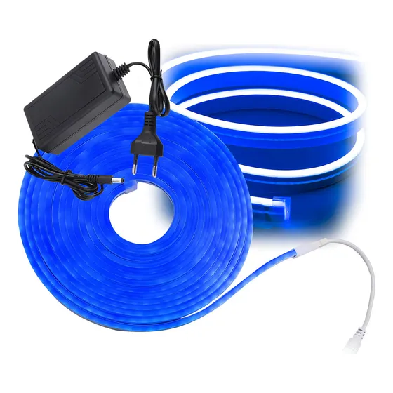 Cinta Neon Led Luces Manguera Tira Flexible 5m Decoración ® Luz Azul