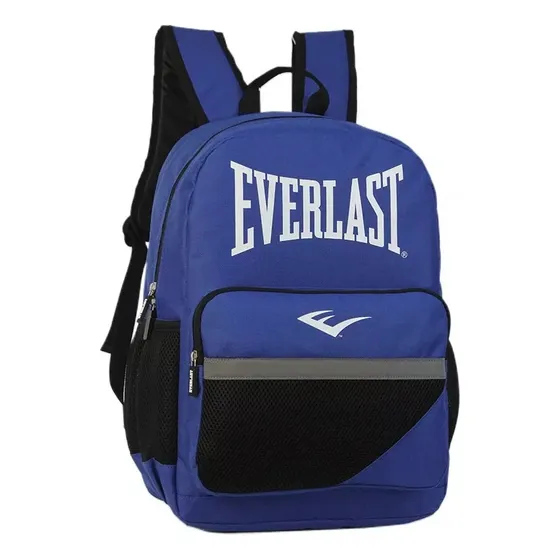 Mochila Everlast Urbana Porta Notebook Deportiva Con Porta Botella Color Azul 27830