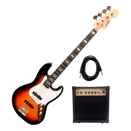 Bajo Eléctrico Sunset Jb98r Jazz Bass + Amplificador Bajo Eléctrico Sunset Jb98r Jazz Bass + Amplificador