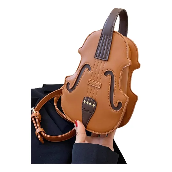 Cartera Bolso O Bandolero En Forma De Violin Y Piano Damas