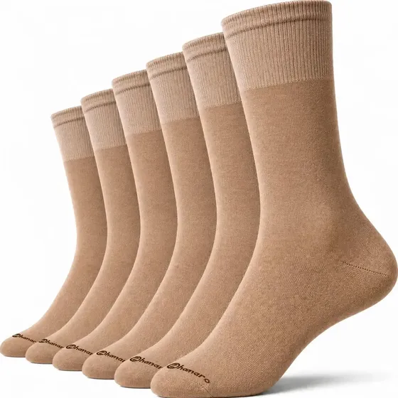 Kit 6 Pares Meias Zhamaro Social Casual Algodão Cano Alto