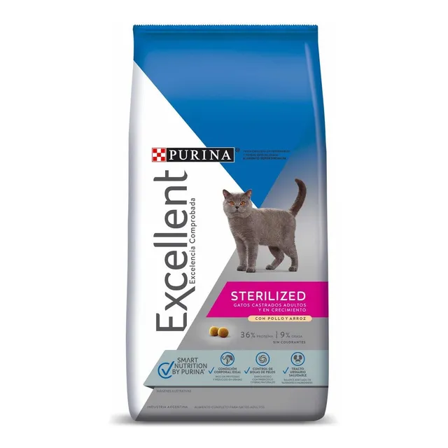 Alimento Excellent Sterilized para gato adulto pollo 7.5kg