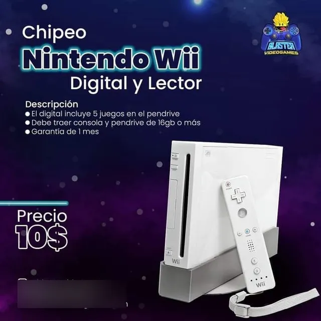 Chipeo Nintendo Wii + 10 Juegos Incluidos Tienda