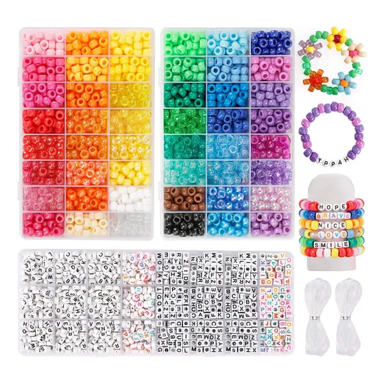 Kit De Mostacillas Quefe Para Pulseras, 3960 Unidades