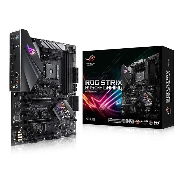 Motherboard Asus Rog Strix B450-f Gaming Am4 Ryzen Color Negro