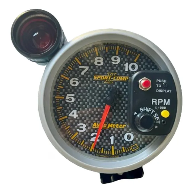 Contagiro Autometer Fundo Fibra De Carbono Sport Comp
