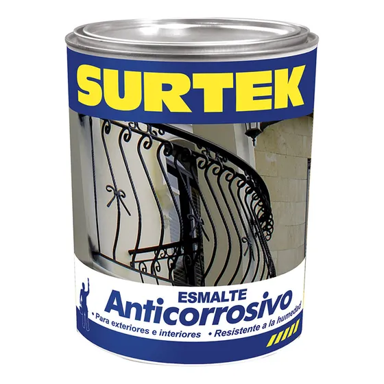 6 Pza Esmalte Anticorrosivo 1 Lt Color Blanco Surtek