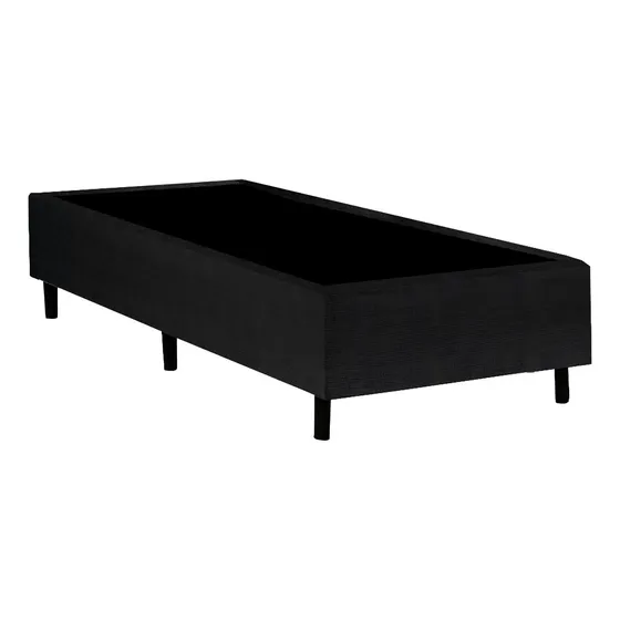 Base De Sommier Para Colchon De 1 Plaza 90 Cm Patas Plastico Color Negro