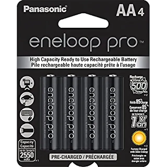 Pila Recargable Aa Panasonic Eneloop Pro Bk-3hcca Cilíndrica