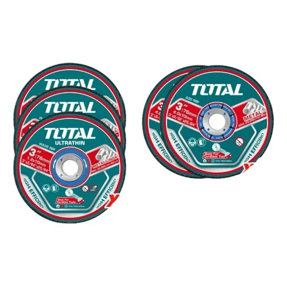 Set 5 Discos Total Para Mini Amoladora 76mm Tac303768 Turquesa