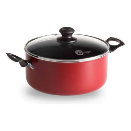 Olla Alta Con Tapa De Cristal 23 Cm Aw Hogar 