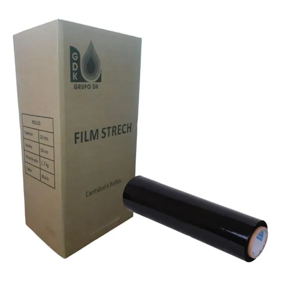 Caja Film  Negro De Embalaje Hasta 250 Mts X6 Unds