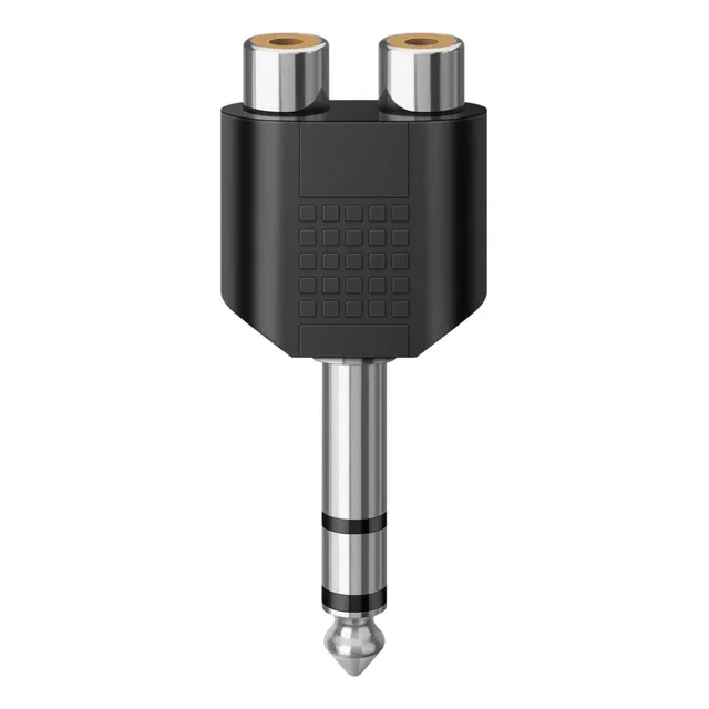 3 Pzas Adaptador Conector Audio Plug 6.3mm Jack Rca Estereo