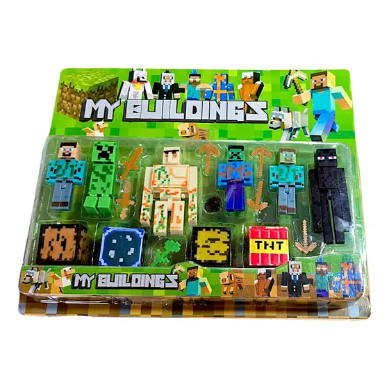 Blister Minecraft X8 Figuras Acción Para Niños