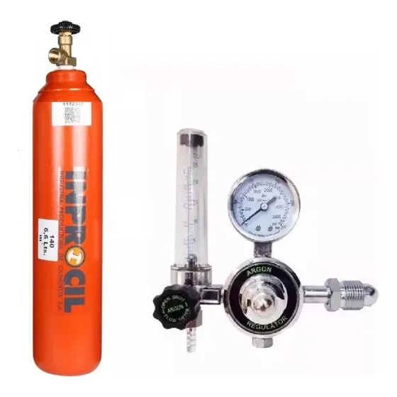 Combo Tubo Atal 1m3 Iram C/ Regulador Caudalimetro Mig Mag