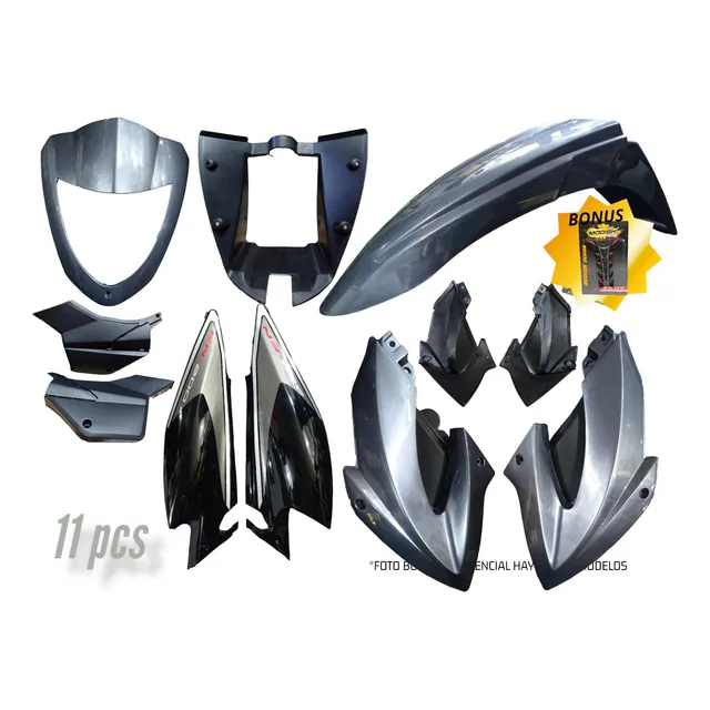 Set Tapas Carroceria Para Moto Empire Tx200 Gris