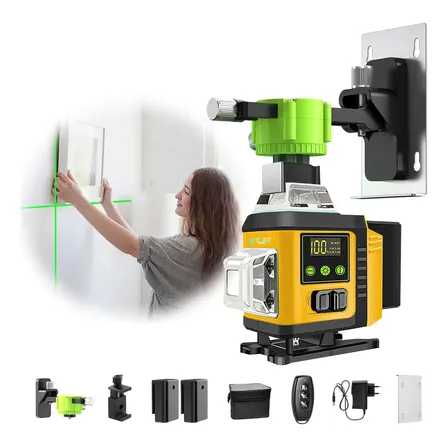 Nível Laser 16 Linhas Verde 40m Recarregável C Controle Pro