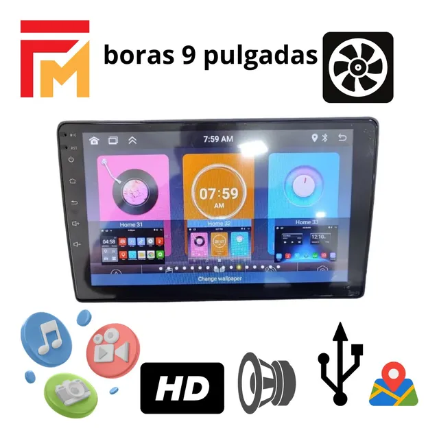  Pantalla Android 9 Pulgadas Más Adaptador  Volkswagen Bora