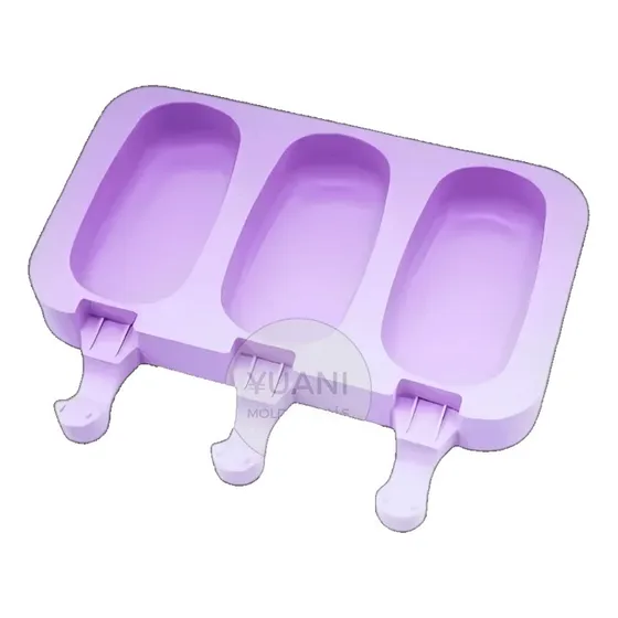 Molde De Silicón Para Helados De Paleta X3