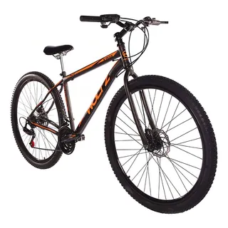 Bicicleta Mountain Bike Woltz Steel 21 Marchas Aro 29 Tamanho Do Quadro 17 - Preto/laranja Bicicleta Mountain Bike Woltz Steel 21 Marchas Aro 29 Tamanho Do Quadro 17 - Preto/laranja