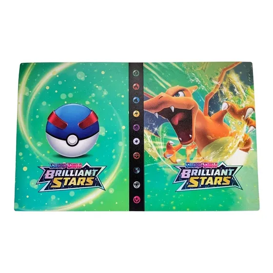 Álbum Oficial Pokémon Charizard V Star - Pasta Porta Cartas 