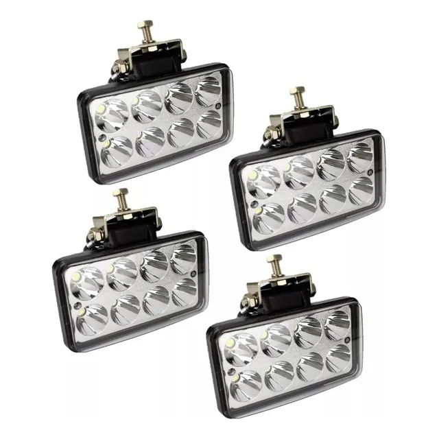 4 Farol Milha Retangular Led Scania 112 113 1935 Volvo Edc