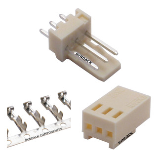 Kit Com 25 Pares Macho E Fêmea Do Conector Kk 2,5mm 3 Vias Kit Com 25 Pares Macho E Fêmea Do Conector Kk 2,5mm 3 Vias