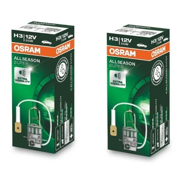 Bombillos X2 Osram H3 All Season 12v 55w Luz Amarilla