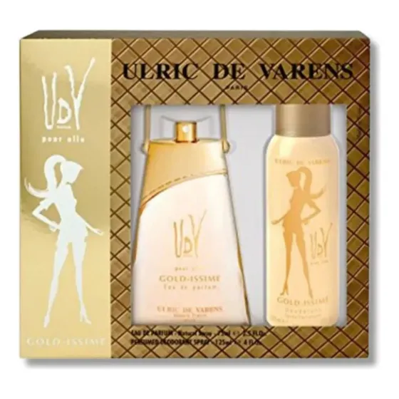Perfume Set 2 Piezas Gold Issime Para Mujer Edp 75 Ml