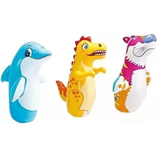 Trio De Muñecos Inflables Golpeables Punching Bag Animalitos Trio De Muñecos Inflables Golpeables Punching Bag Animalitos