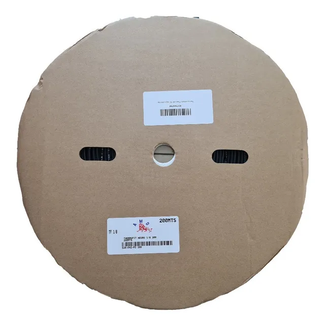 Termocontractil Thermofil 1/8 Negro 200 Mts