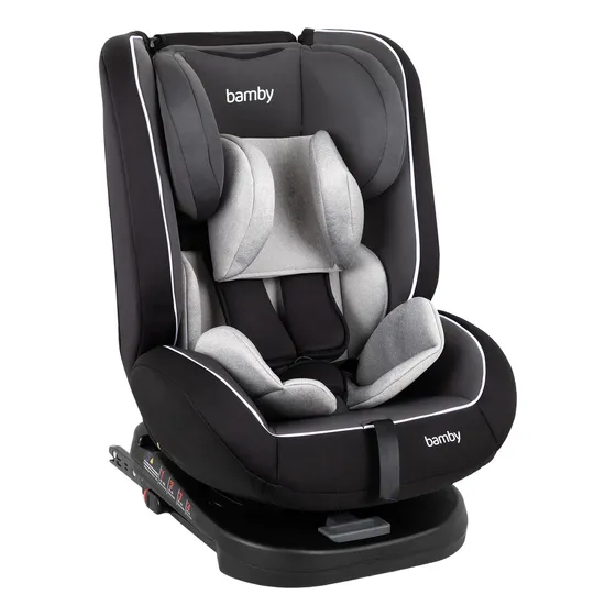 Autoasiento 360 Para Carro Con Sistema Seguridad Coche Bebes Color Gris Liso