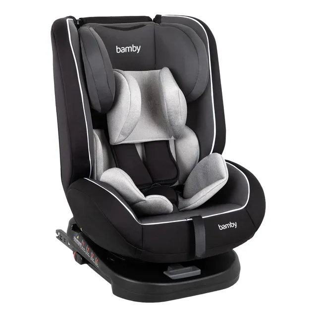 Autoasiento 360 Para Carro Con Sistema Seguridad Coche Bebes Color Gris Liso