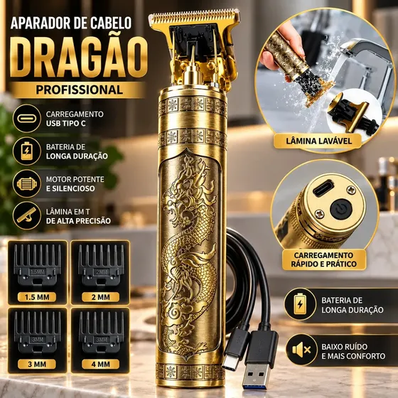 Máquina De Barbear Cortar Cabelo Marca Rave Peak Aparador De Barba Maquininha Intimo Profissional Domestica Cortador Elétrica Depilador Intimo Material Metálico Pelos Acabamento Pezinho Dourado