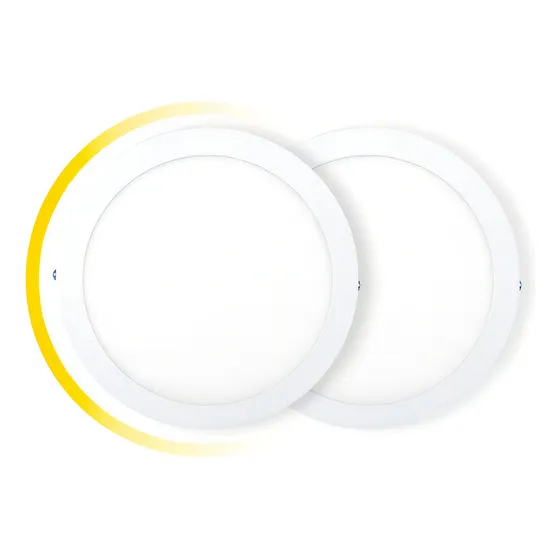 Panel Led Icon Downlight Direccional 12w Cálido Pack 2 Pzs Color Amarillo