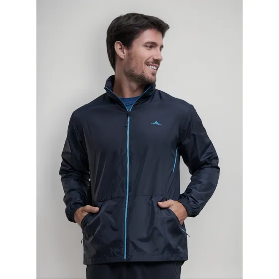 Campera Rompeviento Hombre Impermeable Capucha Escondida