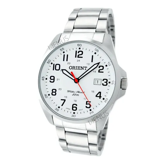 Relogio Prata Orient Analogico Prov Dágua Masculino Original