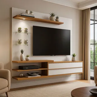 Painel Tv Rack Suspenso Sala Quarto 40 42 50 55 60 Polegadas Painel Tv Rack Suspenso Sala Quarto 40 42 50 55 60 Polegadas