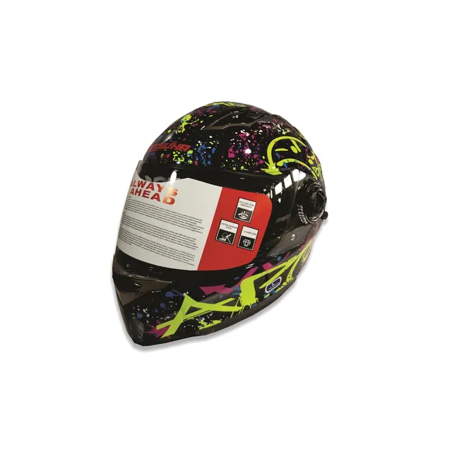 Casco Integral Para Moto Multi Color Fluoresente