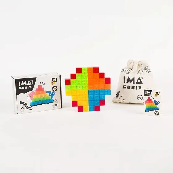 Imanix Cubix 50 Piezas Magnéticas Construcción Braintoys